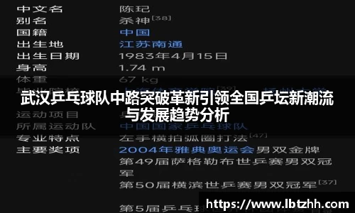 武汉乒乓球队中路突破革新引领全国乒坛新潮流与发展趋势分析